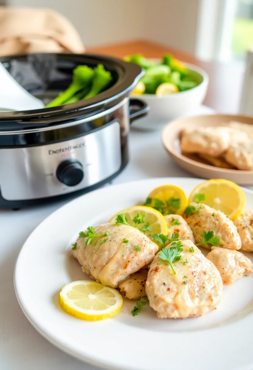 10 Low-Calorie Crockpot Recipes That Make Healthy Meal Prep a Breeze! - 1. Zesty Lemon Garlic Chicken