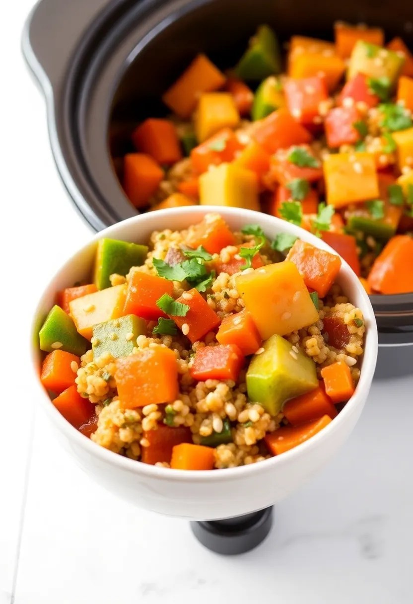 10 Low-Calorie Crockpot Recipes That Make Healthy Meal Prep a Breeze! - 3. Vegetable and Quinoa Stew