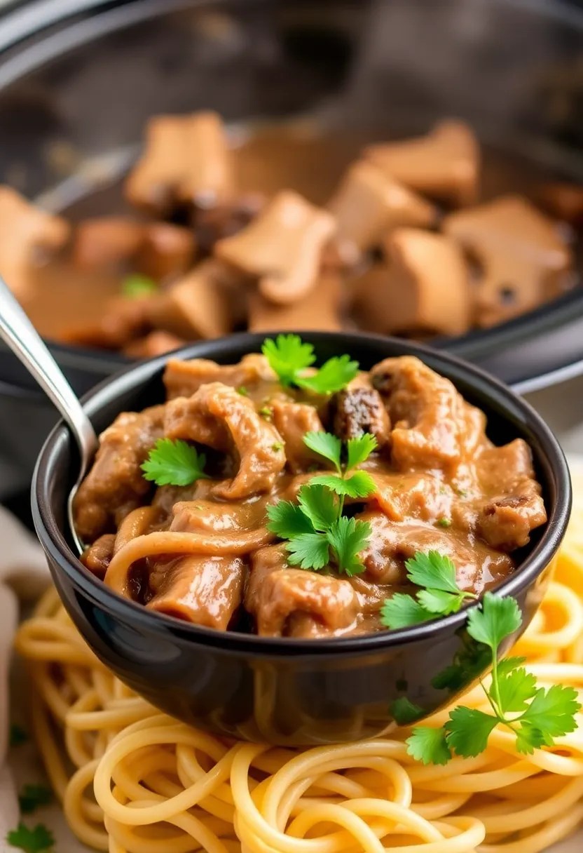 10 Low-Calorie Crockpot Recipes That Make Healthy Meal Prep a Breeze! - 4. Low-Calorie Beef Stroganoff